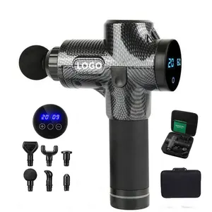 Support OEM sport électrique masseur à percussion produit avec 6 têtes électrique profonde vibration des tissus fitness muscle Massage Gun