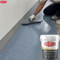 Peinture époxy auto-nivelante pour sols, avec sable coloré, résistante à la décoloration et imperméable, pour ateliers, centres commerciaux et sols en béton