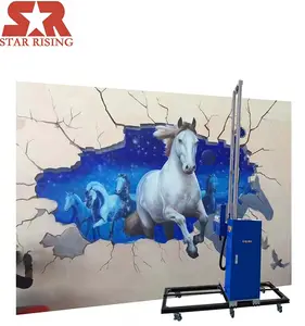 CE macchina automatica per pittura a parete e pavimento 3d stampante da parete macchina per dipingere 3m UV inchiostro stampante per pittura murale