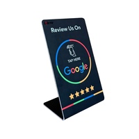 Carte NFC en PVC personnalisée et étanche, carte à puce programmable pour adhésion professionnelle et avis clients, support de table pour hôtel