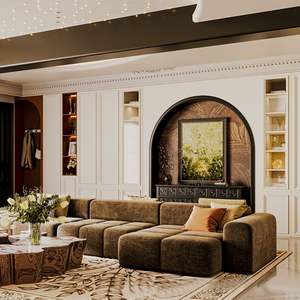 วิลล่าหรูหราดีไซน์ยุโรปสมัยใหม่ พร้อมบริการตกแต่งบ้านครบวงจรระดับไฮเอนด์ ด้วยเฟอร์นิเจอร์ไม้ครบชุด สำหรับโรงแรมและอพาร์ตเมนต์ - Product Image 4