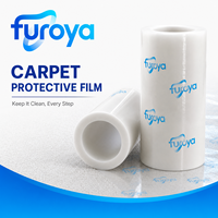 Rouleau de film protecteur souple en LLDPE, largeur 60 cm, qualité machine, pour la protection des tapis lors des applications de peinture intérieure