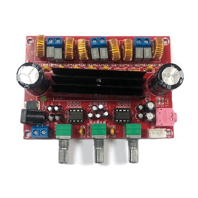 CKXIC  2.1 Three-channel 2*50W + 100W Digital Power Amplifier Board High-end Audio Amplifier with Enclosure 12-24