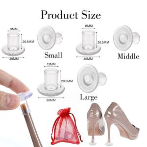 Protector de Tacón, Puntas de Repuesto, Protectores de Punta, Cubiertas de Punta en Forma de U, Transparentes, Antideslizantes, Anti-ruido, Protectores de Tacón Alto - Product Image 5