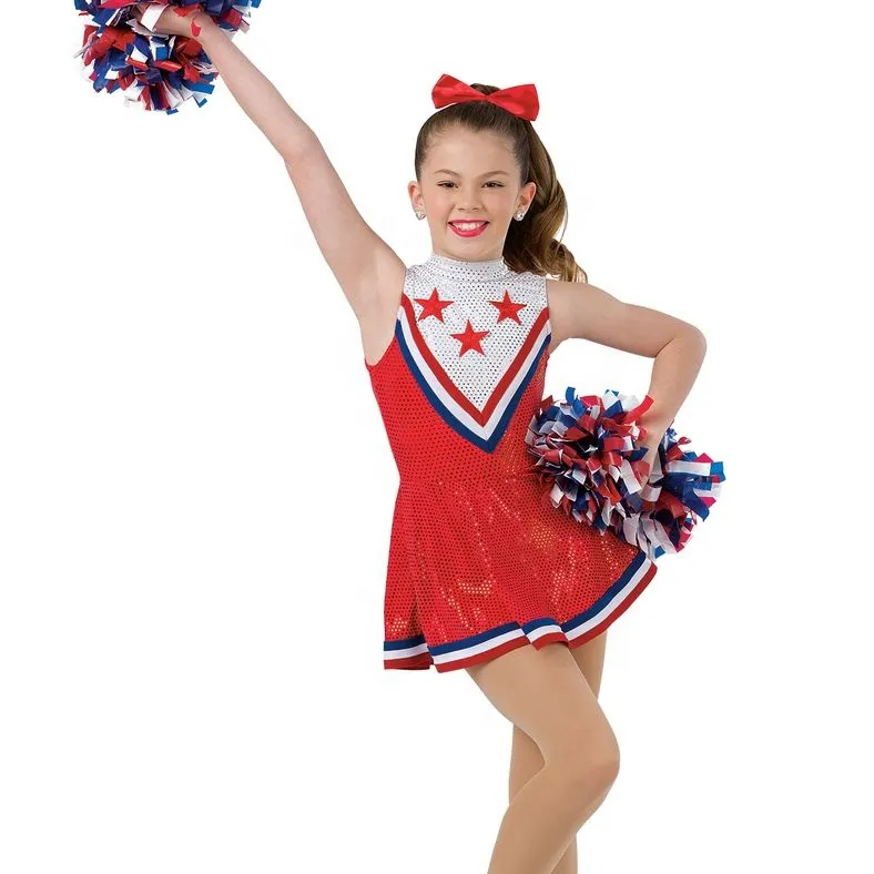 Meisjes Juichen Toonaangevende Kostuum Dans Kostuum Cheer Rok Outfit Cheerleading Uniform