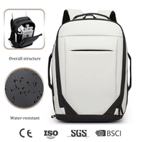 Mochila Unisex para Portátil de Negocios, Impermeable, de Nailon, Cómoda, de Gran Capacidad, Informal, con Compartimento para Zapatos
