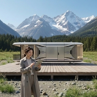Maison Modulaire Préfabriquée Moderne Modèle X7-E en Acier, Tiny House sur Roues Entièrement Équipée, Pod de Jardin Mobile, Bureau Portable, Maison de Jardin