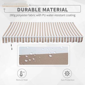 <span class=keywords><strong>Toldo</strong></span> retráctil manual de aluminio 3X4 para patio al aire libre con conveniente caja de cambios <span class=keywords><strong>horizontal</strong></span> para porche - Product Image 4