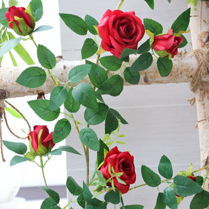 Handmade Artificial Rose Flower <b>Wall</b> Hanging Decoration Silk Balcony Arch <b>Vine</b> for Mother's Day Colorful Flower Arrangement - Product Image 3