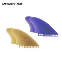 UNDERICE Sandwich Couleurs Quilles de planche de surf en queue de poisson Ailettes Nid d'abeille en fibre de verre Propulseur moyen Double onglets Ailettes de planche de surf en résine