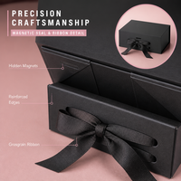Boîte cadeau pliante de luxe multicolore personnalisée, boîte de rangement magnétique en carton, boîte d'emballage avec nœud papillon estampé à chaud, grande taille pour vêtements