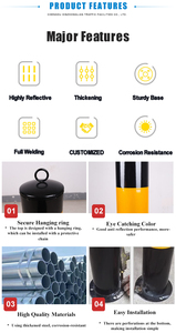 Cột cảnh báo chống va chạm để cách ly hoạt động trên đường giao thông delineator bài có thể tháo rời cổ phần thép cố định cột - Product Image 2