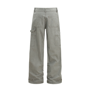 מכנסי מטען ישרים B01 איכותיים הניתנים להתאמה אישית בסיטונאות, 100% כותנה, שטיפה בסגנון וינטג', מכנסיים גברים יומיומיים בגזרה ישרה - Product Image 6