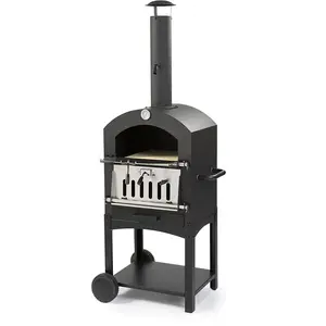 Grelha para forno, grande jardim ao ar livre, múltiplos combustíveis, 2 camadas, tipo pizza