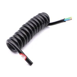Dongguan Guangying OEM/ODM Factory's Flexible 2/7 Core PVC/PU Pure Copper Spiral Wire Solid Conductor Type for Spiral Cable Use