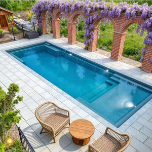 สระว่ายน้ำสำหรับครอบครัวขนาดเล็กพร้อมน้ำตกสำหรับเด็ก ทนทานต่อรังสียูวี - Product Image 4