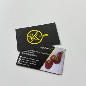 Bán buôn tùy chỉnh sang trọng thẻ kinh doanh vàng lá dập nổi logo trên bông màu đen thẻ giấy cao cấp kết cấu thẻ giấy - Product Image 4