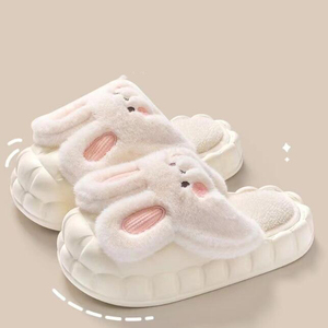 Fashion <b>Women</b> Anti Slippery <b>Slippers</b> <b>for</b> Winter Cotton Kawaii Rabbit <b>Slippers</b> New Thick Bottom <b>Slippers</b> - Product Image 2