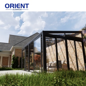 Couverture moderne faite sur commande <span class=keywords><strong>de</strong></span> patio <span class=keywords><strong>de</strong></span> cadre en aluminium feuille trempée imperméable d'auvent <span class=keywords><strong>de</strong></span> terrasse pour l'hôtel - Product Image 2