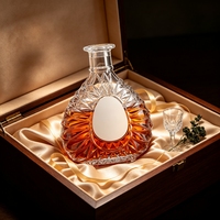 Bouteille en verre vintage de 50 ml en forme d'animal pour vodka, gin, whisky, rhum, tequila, liqueur, spiritueux avec bouchon à vis