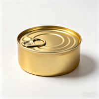 Qualité alimentaire 211 #   Capsules de boîtes de conserve à ouverture facile en aluminium chromé doré de 65,3 mm