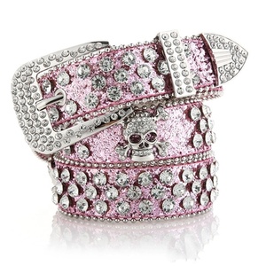 <span class=keywords><strong>Ceinture</strong></span> en cuir Western Bling Bling avec crânes en strass pour hommes et femmes, <span class=keywords><strong>ceinture</strong></span> en cristal de cowboy, <span class=keywords><strong>ceinture</strong></span> <span class=keywords><strong>BB</strong></span> <span class=keywords><strong>Simon</strong></span>, <span class=keywords><strong>ceinture</strong></span> en diamant - Product Image 3