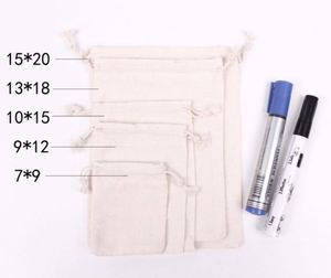 Sac à cordon en coton biologique blanc de haute qualité, personnalisé, vendu directement par l'usine - Product Image 2