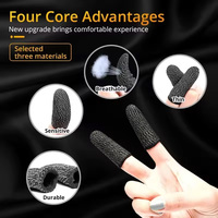 Guantes para Dedos para Juegos PUBG Mobile, Antideslizantes, Anti-Sudor, Ultrafinos, Transpirables, de Alta Sensibilidad, con 18 Fibras de Cobre en las Puntas de los Dedos