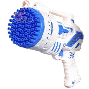 Pistolet à bulles Bazooka électrique rechargeable 69 trous en plastique ABS, parfait pour les fêtes en extérieur, cadeau idéal pour les enfants - Product Image 5