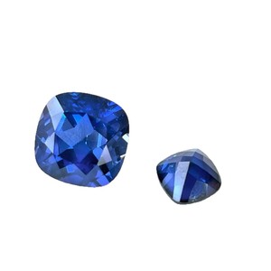 Cadarmay Jewelry Synthetic Sapphire Loose Gemstone Princess Square Blue For Jewelry Making 4x4mm To 15x15mm - Product Image 3