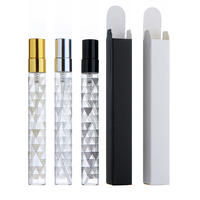 Flacon d'échantillon de parfum SUMEEAR avec bouchon pulvérisateur 10 ml en verre rechargeable, design personnalisé, boîte d'emballage avec logo