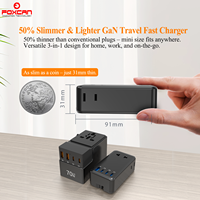 FOXCAN Chargeur mural universel multi-ports 7-en-1 ultra-fin PD 35W à charge rapide avec 3 USB-C + 1 USB-A pour les voyages