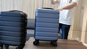 Lucky Club 20 pouces en cuir PC bagages valise universelle Spinner <span class=keywords><strong>roulette</strong></span> cadre en aluminium fermeture homme femme valise Options - Product Image 5