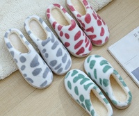 Chaussettes-pantoufles pour femmes, pantoufles léopard, pantoufles Teddy