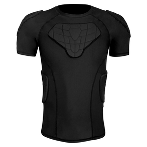 Camicia imbottita protettiva OEM Top Mens EVA <span class=keywords><strong>portiere</strong></span> camicia imbottita <span class=keywords><strong>maglia</strong></span> da <span class=keywords><strong>calcio</strong></span> imbottita a compressione nera - Product Image 2