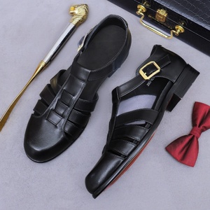 Sandalias de Cuero para Hombre con Capas Exteriores e Interiores Frescas, Zapatos de Conducir de Cuero Estilo Retro Hechos de Cuero Genuino - Product Image 4