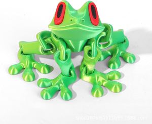 Nuevo Imán de Refrigerador con Forma de Rana Impresa en 3D de Plástico 2025 - Rana Saltarina Articulada Magnética, Juguete Decorativo de Animal Adorable para el Hogar y la Oficina, Unisex - Product Image 2