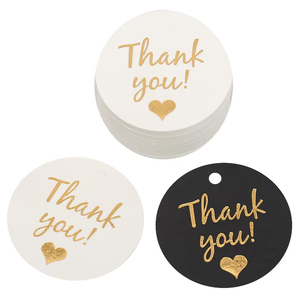 Etiquetas de papel reciclado con logotipo personalizado, <span class=keywords><strong>tarjeta</strong></span> de agradecimiento para pequeñas empresas - Product Image 1