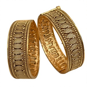 Ethnic Trendy Gold Plated Matte Beautiful Look Two <b>Set</b> OF <b>Bangles</b> Stylish Openable <b>Bangles</b> for Women For Wedding Wear - Product Image 2