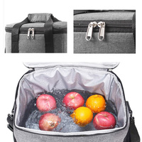 Sac isotherme avec poche avant, sac à lunch thermique imperméable en Oxford pour le travail et les pique-niques