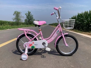 Vélo à une vitesse en acier <span class=keywords><strong>pour</strong></span> filles avec frein et roues stabilisatrices <span class=keywords><strong>pour</strong></span> les enfants de 3 à 10 ans - Product Image 3