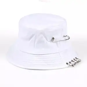 Cappello da pescatore Unisex all'aperto cappello da sole Bonnie Caps Summer Packable con decorazioni Piercing ad ardiglione