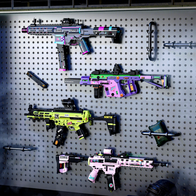 2170 MP5 Toy Gun Model Building Block Set Creative Plastic Simulation Assembly Brick Game Anime Animal Theme Gift for Kids Box