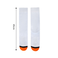 Chaussettes blanches à sublimation avec logo personnalisé Polyester Crew Men Chaussettes vierges imprimées de différentes tailles unisexes pour sublimation