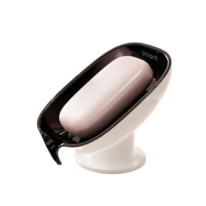 Jabonera de lujo ligero para el hogar, sin perforaciones, con ventosa, para encimera de baño, estante para jabón, estante de baño - Product Image 1