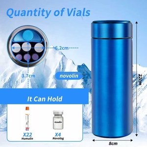 Estuche Refrigerante para Insulina, Bolsa de Transporte para Medicamentos, Bolsa Médica para EpiPen, Aprobado por la TSA, Estuche de Viaje para Diabéticos con <span class=keywords><strong>Biogel</strong></span> - Product Image 1