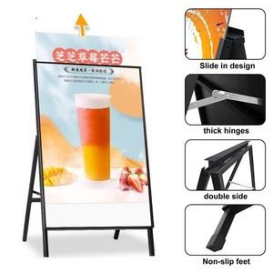 A1 A2 Cartel con retroiluminación LED Pavimento soporte publicitario anuncios plegables Imagen de restaurante Un marco caja de señalización Letreros electrónicos - Product Image 2