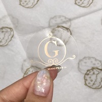 Personnalisé Votre Propre Logo Vinyle Transparent Étanche Marque d'Entreprise Autocollant Rond Transparent Emballage PVC Décoration Autocollant