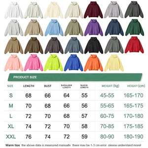 Fabricant de sweats à capuche pour hommes, sur mesure, 26 couleurs, 350 g/m², mélanges de coton, doublure en polaire, sweats à capuche surdimensionnés épais pour l'hiver, sweats à capuche vierges pour hommes - Product Image 3