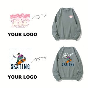Sweat-shirt à capuche épais en coton et bambou 450G avec poche, logo personnalisé, couleur unie, unisexe, pour couple, uniforme de classe - Product Image 4
